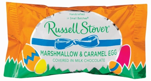 Russell Stover Marshmallow Caramel Egg Perspective: front