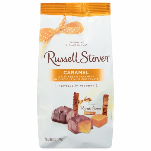 Russell Stover Milk Chocolate Caramel Mini Gusset Bag Perspective: front