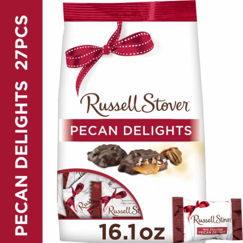 RUSSELL STOVER Milk Chocolate Pecan Delight Candy, 16.1 oz bag Perspective: front
