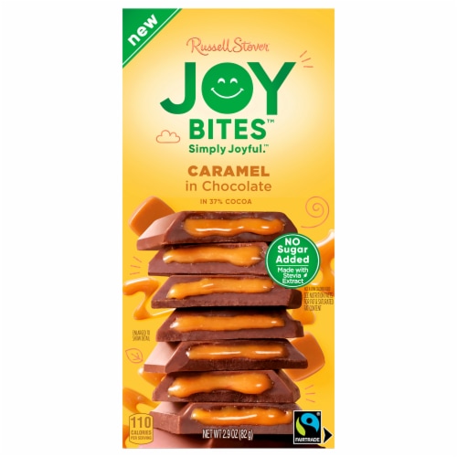Russell Stover™ Caramel Joy Bites Milk Chocolate Style Candy Perspective: front