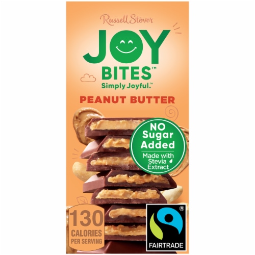 RUSSELL STOVER Joy Bites Peanut Butter Milk Chocolate Bar Perspective: front