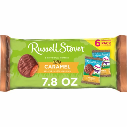 RUSSELL STOVER Easter Caramel Milk Chocolate Candy Easter Eggs Perspective: front