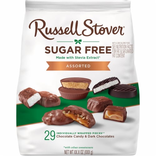 Russell Stover® Sugar Free Assorted Chocolates Candy Bag Perspective: front