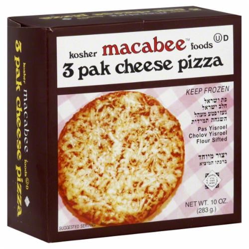 Macabee's Kosher Foods Cheese Pizzas 3 Count Perspective: front