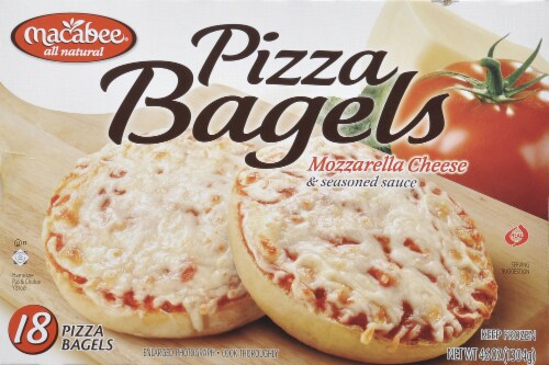 Macabee Mozzarella Cheese Pizza Bagels Perspective: front