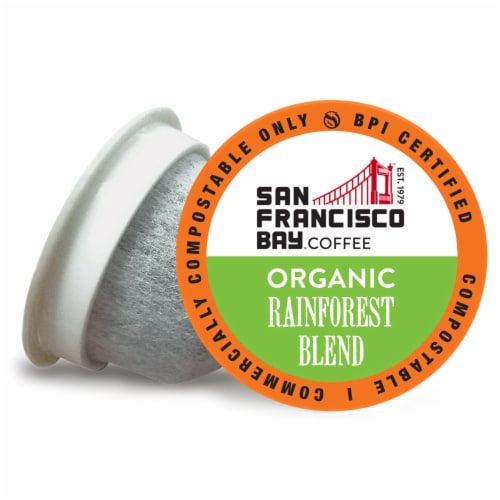 San Francisco Bay Organic Rainforest Blend Coffee OneCups Perspective: front