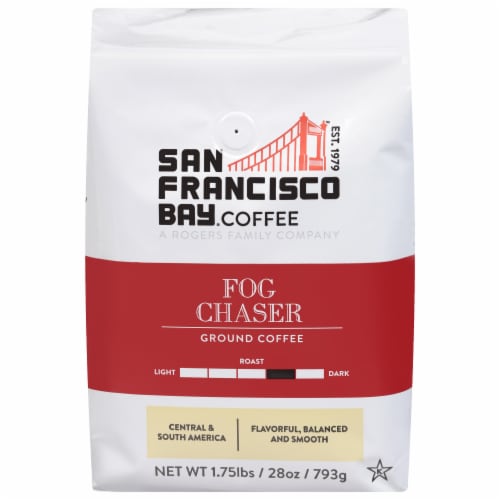 San Francisco Bay Gourmet Fog Chaser Ground Coffee Perspective: front