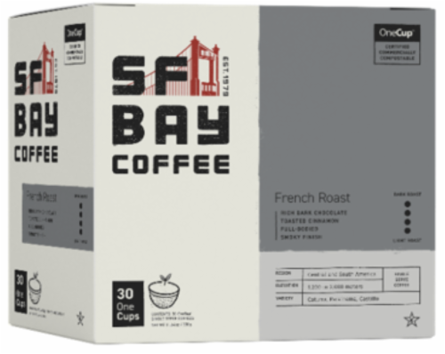 San Francisco Bay® French Roast Coffee Pods Perspective: front