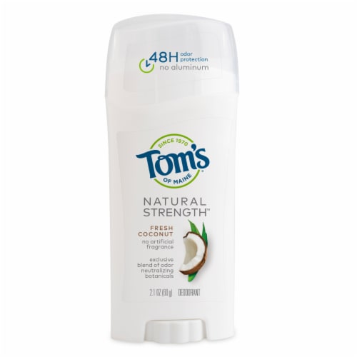 Tom's of Maine Natural Strength Fresh Coconut Deodorant Perspective: front