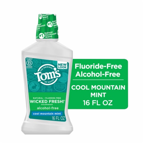 Tom's of Maine Natural Wicked Fresh! Mouthwash with Fluoride in Cool Mountain Mint Perspective: front