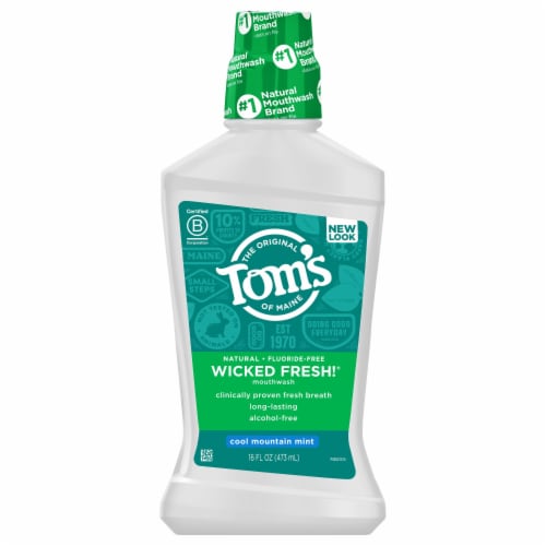 Tom's of Maine Wicked Fresh! Alcohol-Free Natural Mouthwash Cool Mountain Mint Perspective: front