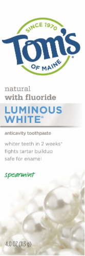 Tom's of Maine Spearmint Luminous White Anticavity Toothpaste Perspective: front