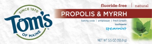 Tom's of Maine Propolis & Myrrh Spearmint Toothpaste Perspective: front