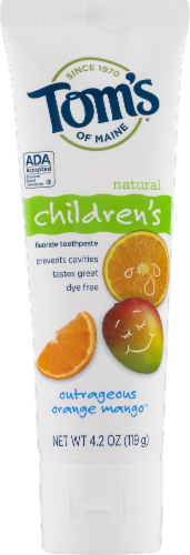 Toms Outrageous Orange-mango Anticavity Toothpaste Perspective: front