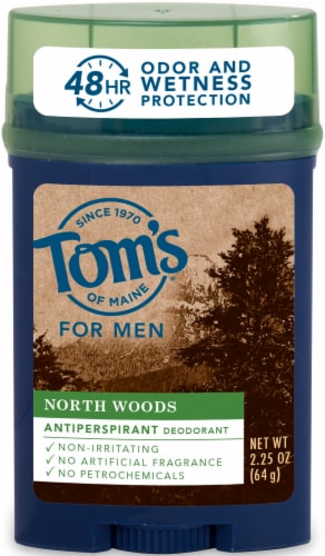 Tom's of Maine Men's North Woods Antiperspirant Deodorant Stick Perspective: front