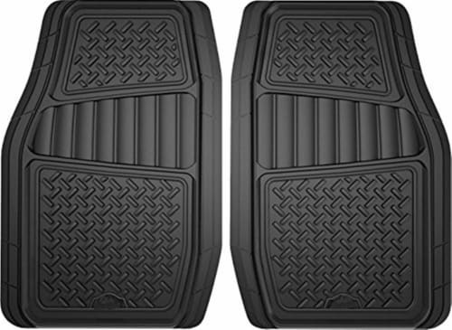 Armor All Custom Access 78831 2-Piece Grey All Season Truck/SUV Rubber Floor Mat Perspective: front