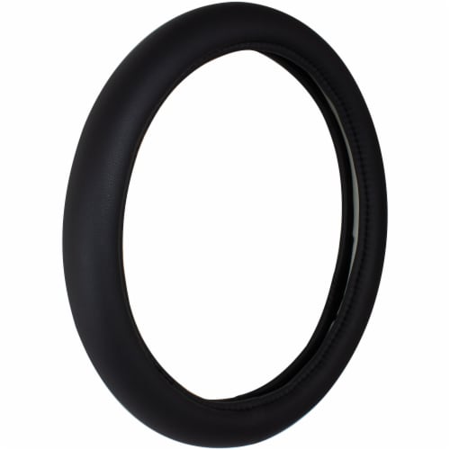 Custom Accessories Ultra Soft Grip Steering Wheel Cover - Black Perspective: front