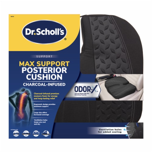 Dr. Scholl's® Max Support Charcoal-Infused Posterior Cushion - Black Perspective: front