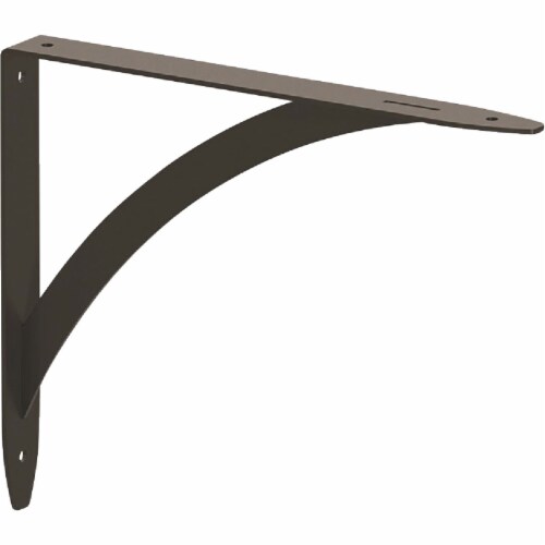 Knape & Vogt Elegante 10 In. Black Decorative Bracket RP-0053-10BK Perspective: front