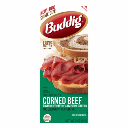 Buddig Gluten Free Cooked Chopped & Pressed Corned Beef Perspective: front