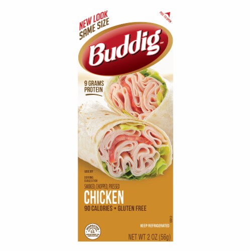 Buddig Gluten Free Smoked Chopped & Pressed Chicken Perspective: front