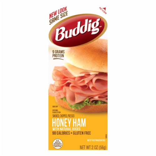 Buddig Gluten Free Smoked Chopped & Pressed Honey Ham Perspective: front