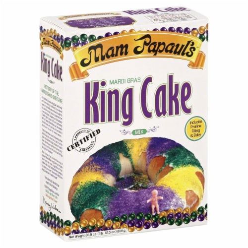 Mam Papaul's Mardi Gras King Cake Mix Perspective: front