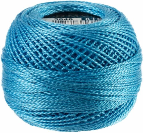 DMC Pearl Cotton Ball Size 8 87yd-Light Bright Turquoise, 1 count