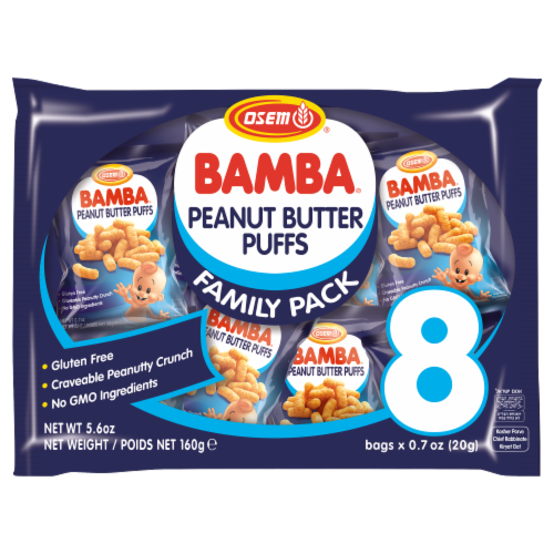Osem® Bamba® Peanut Butter Puffs Family Pack Perspective: front