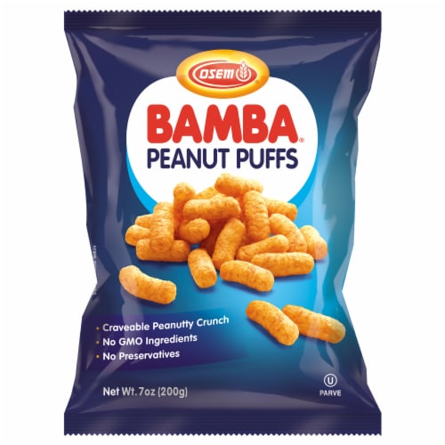 Osem® Bamba® Peanut Puffs Bag Perspective: front