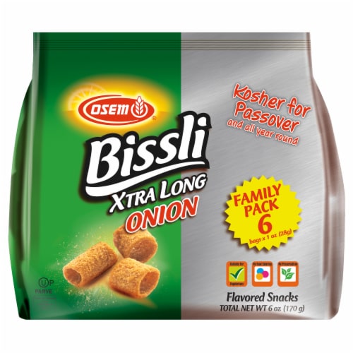 Osem® Bissli Xtra Long Onion Flavored Snack Family Pack Perspective: front