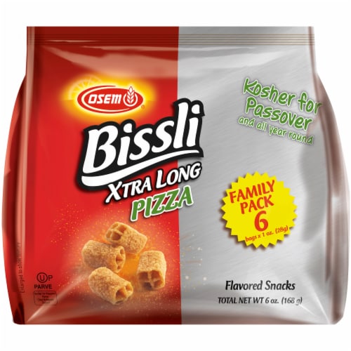 Osem® Xtra Long Pizza Flavored Snacks Family Pack Perspective: front