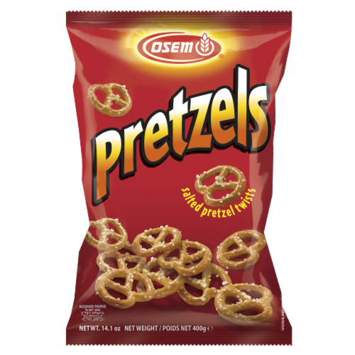Osem Salted Pretzel Twists Perspective: front