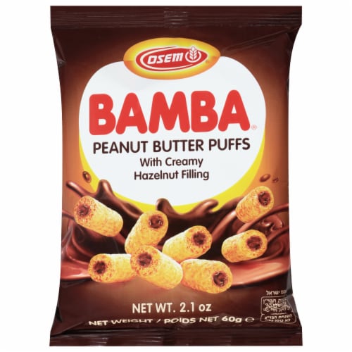Osem® Bamba® Peanut Snack with Hazelnut Cream Filling Perspective: front