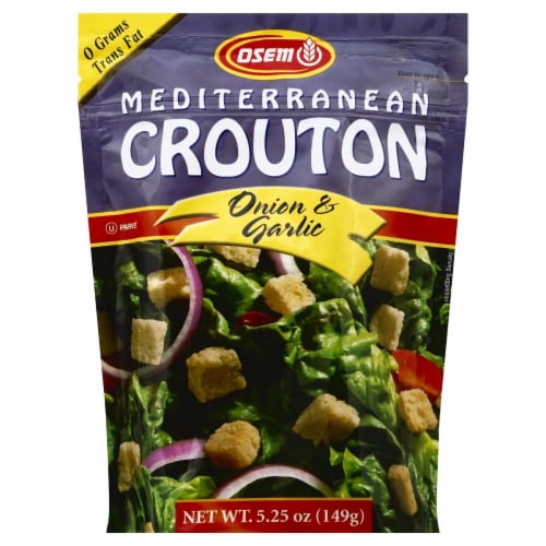 Osem Onion & Garlic Mediterranean Croutons Perspective: front