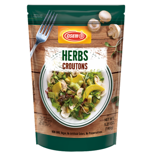 Osem Herbs Mediterranean Croutons Perspective: front