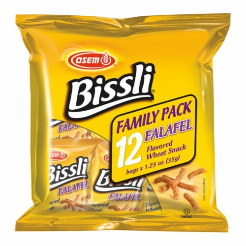 Osem Bissli Family Pack Falafel Flavored Wheat Snack Perspective: front