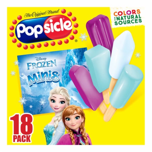Popsicle Disney Frozen Berry Cherry and Raspberry Variety Mini Ice Pops Perspective: front