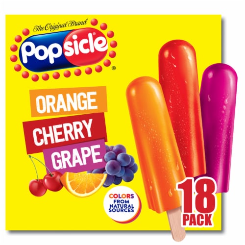 Popsicle Orange Cherry Grape Ice Pops Perspective: front