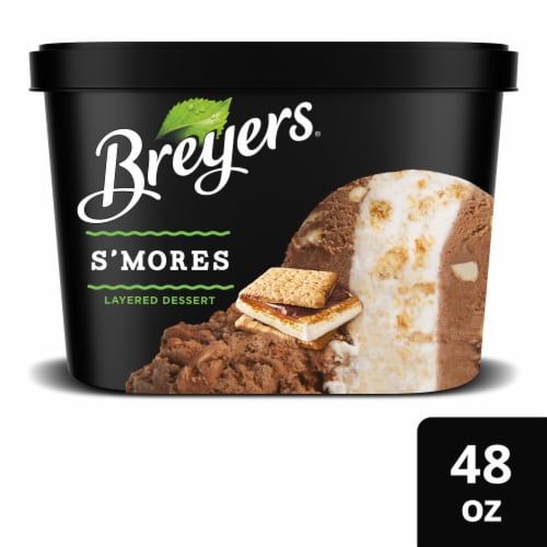 Breyers Layered Dessert S'Mores Frozen Dairy Dessert Tub Perspective: front
