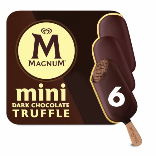 Magnum Mini Dark Chocolate Truffle Ice Cream Bar, 6 ct - Pay Less Super ...