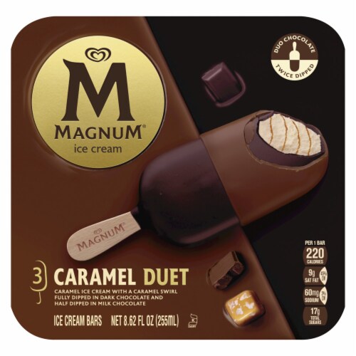 Magnum Caramel Duet Ice Cream Bar Perspective: front