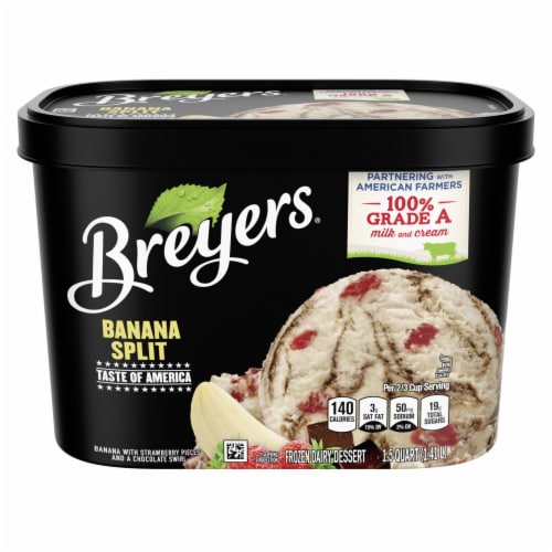 Breyer's Banana Split Ice Cream Perspective: front