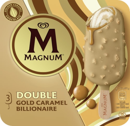 Magnum Double Gold Caramel Ice Cream Bar Perspective: front