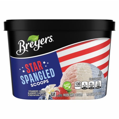 Breyers® Star Spangled Scoops Ice Cream Tub Perspective: front