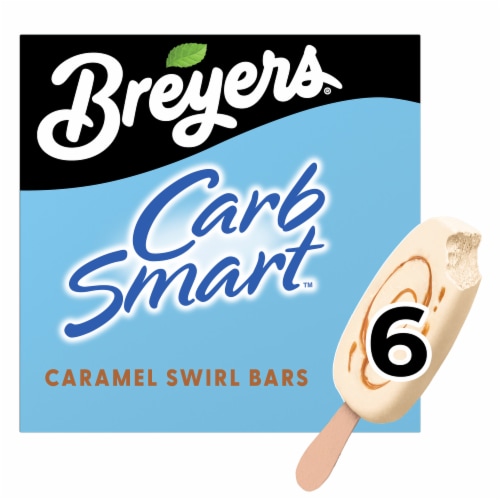 Breyers CarbSmart™ Caramel Swirl Frozen Dairy Dessert Bars Perspective: front