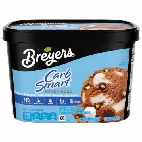 Breyer's® Carb Smart™ Rocky Road Ice Cream Tub Perspective: front