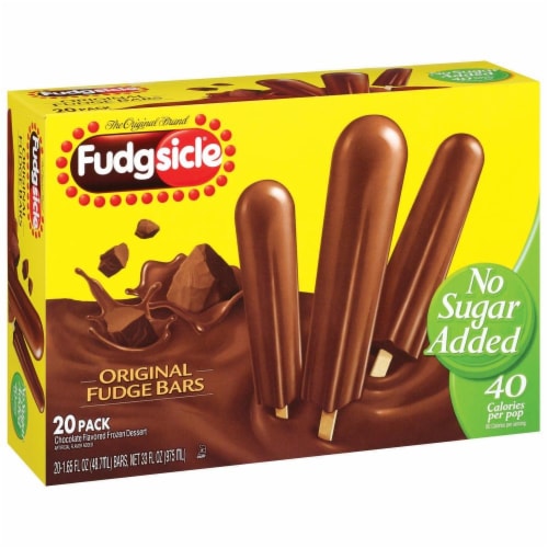 Fudgsicle No Sugar Added Original Fudge Bars 20 Count Perspective: front