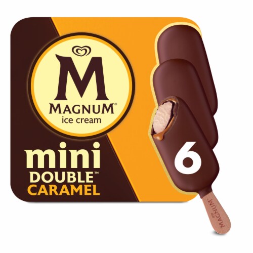 Magnum Mini Double Caramel Ice Cream Bars, 6 ct Perspective: front