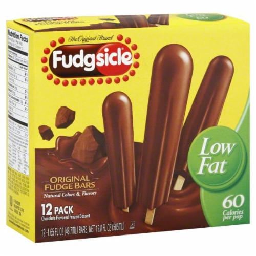 Fudgsicle Original Chocolate Fudge Bars Perspective: front